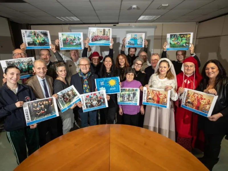 Anche uno scatto del Corteo Storico all’interno del calendario 2026 del quotidiano “La Nazione”