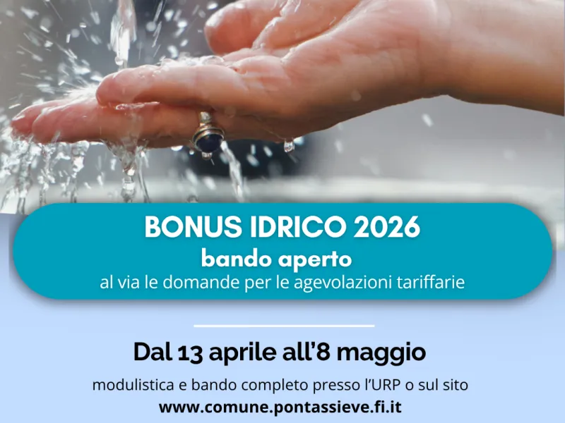 Pontassieve, Bonus idrico 2026