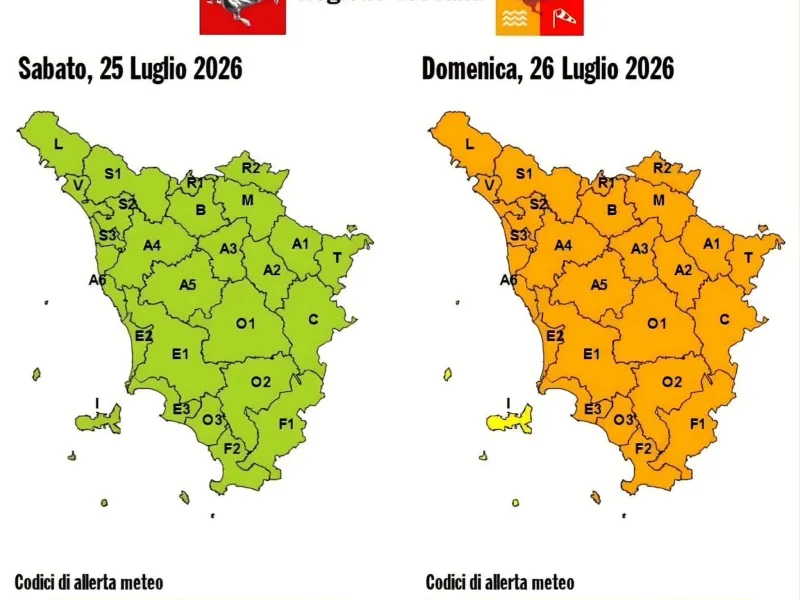 Allerta meteo 26/07/26
