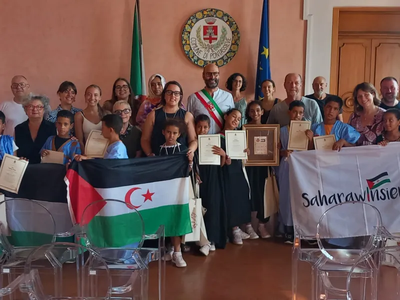 Piccoli Ambasciatori di Pace Saharawi ricevuti in Comune a Pontassieve 30/07/2026