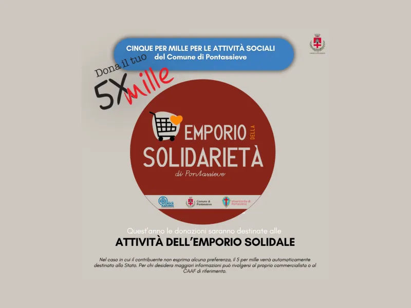 Il 5 per mille per le attività sociali del Comune di Pontassieve