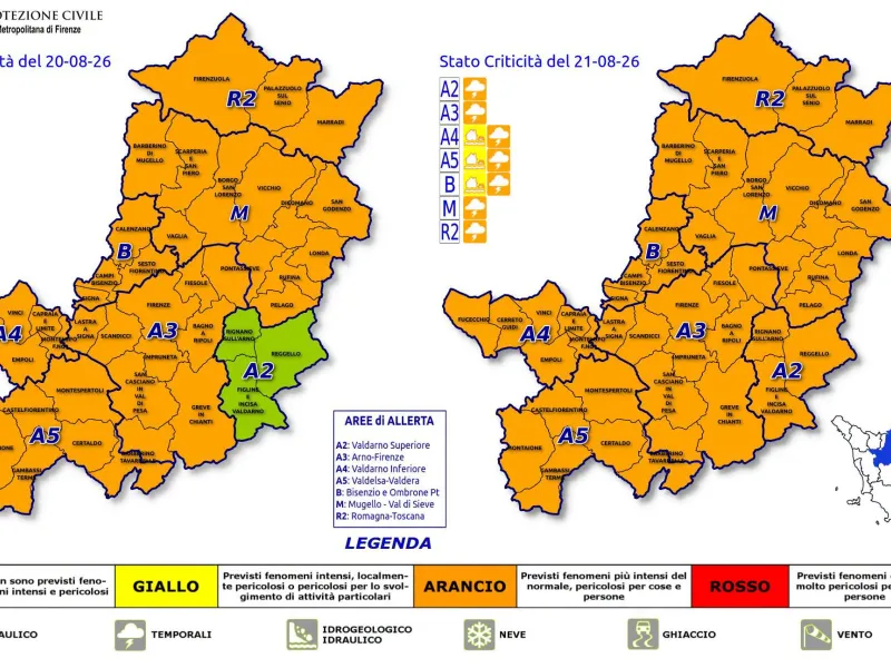allerta meteo 20-21 agosto 2026
