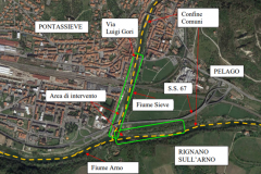 "Risagomatura" del fiume Sieve alla confluenza col fiume Arno. Ottobre 2022