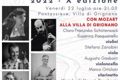 Festival musicale “Passaggi”. Ultimo appuntamento venerdì 22 luglio  ore 21 c/o Villa di Grignano