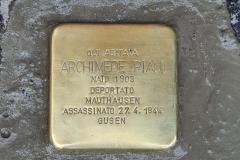 18 gennaio 2022. A Firenze una pietra d’inciampo per ricordare Archimede Piani