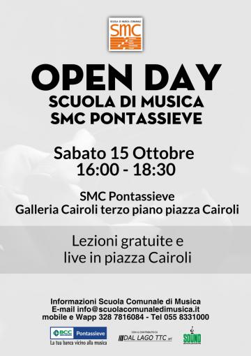 Open Day della Scuola Comunale di Musica. Pontassieve sabato 15 ottobre dalle 16 alle 18,30, Piazza Cairoli 7, Pontassieve