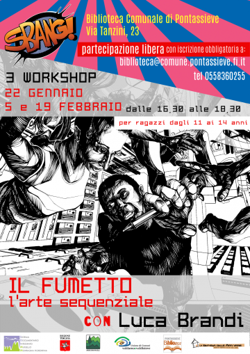 Il Fumetto – l’arte sequenziale con Luca Brandi. Workshop 22 gennaio, 5 e 19 febbraio 2020